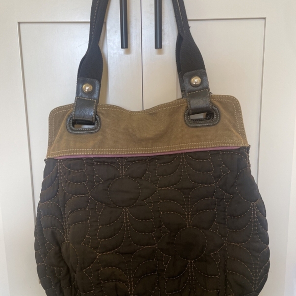 Fossil Fabric 14X15 Quilted Large KeyPer Handbag - Picture 11 of 11